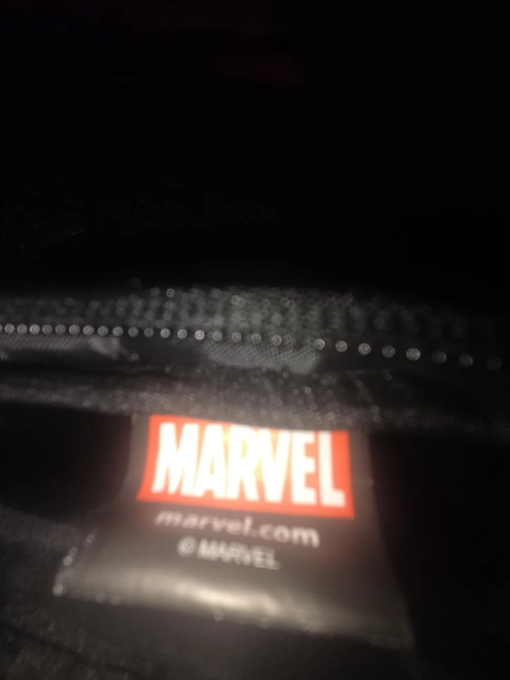 Marvel Black Backpack with Brown Accent and Deadpool Emblem NWOT